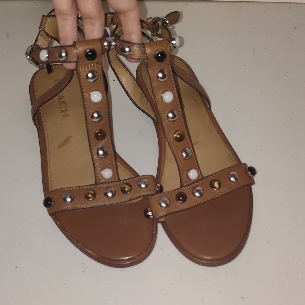 Coach women gem/ studded Sandals. Size 6.5